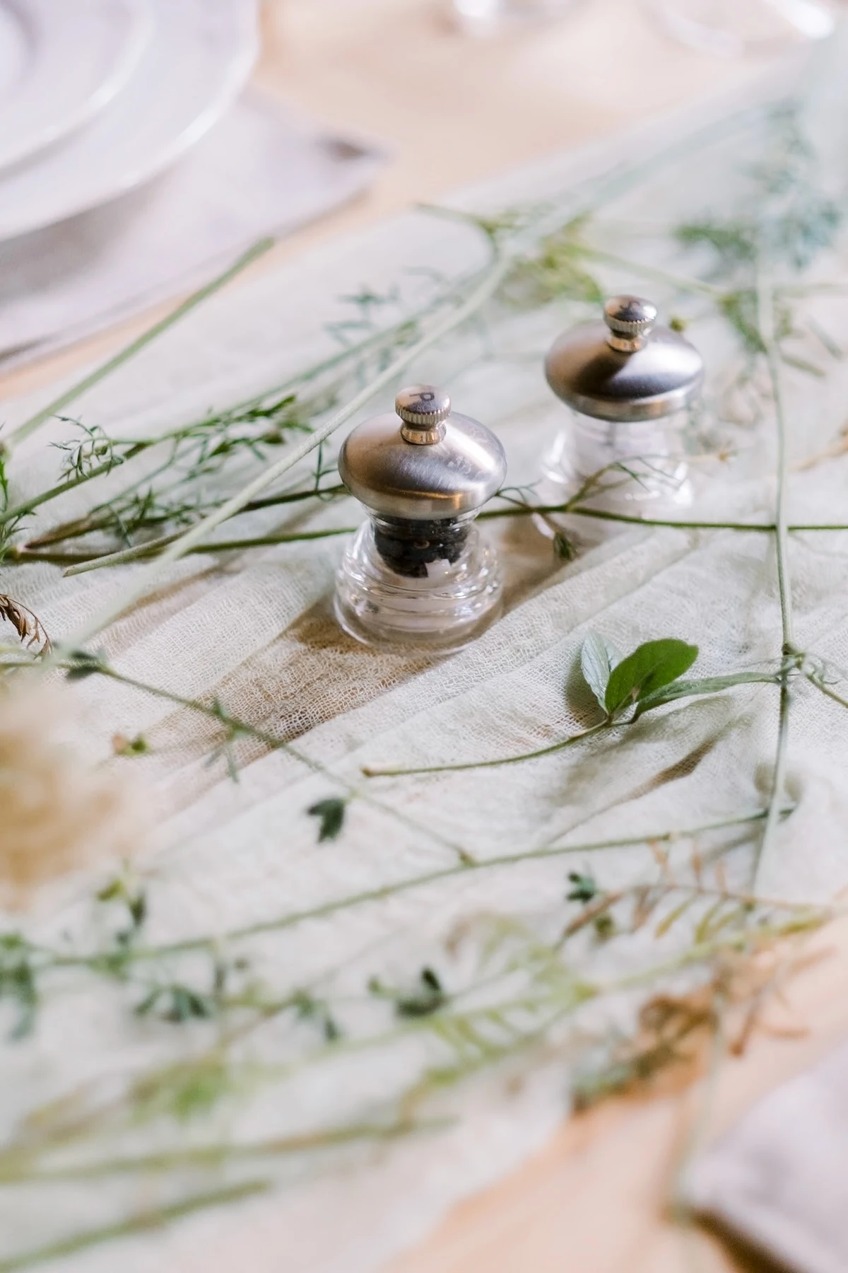 Particolare tavola di matrimonio in provenza Francia